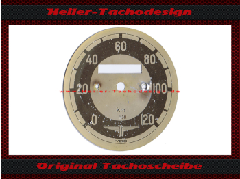 Tachoscheibe f&uuml;r Adler MB 150 MB 200 0 bis 120 Kmh &Oslash;76 mm