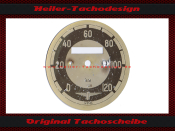 Tachoscheibe f&uuml;r Adler MB 150 MB 200 0 bis 120 Kmh...