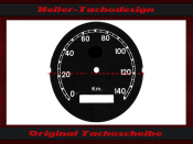 Tachoscheibe für Veigel für BMW 0 bis 140 Kmh Ø78 mm - 2