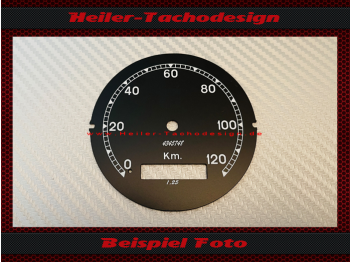Tachoscheibe für Veigel für BMW 0 bis120 Kmh Ø78 mm - 2