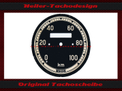 Speedometer Disc for VDO General 0 to 100 Kmh Ø76...