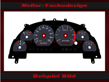 Tachoscheibe für Ford Mustang 1994 bis 2004 120 Mph zu 200 Kmh