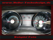 Tachoscheibe f&uuml;r Ford Mustang GT 2010 bis 2012 Standard Model 160 Mph zu 260 Kmh