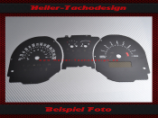 Tachoscheibe f&uuml;r Ford Mustang GT 2010 bis 2012 Standard Model 160 Mph zu 260 Kmh
