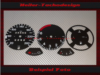 Set Speedometer Discs for Porsche 944 260 Kmh Zahlen Yellow
