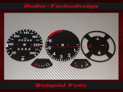 Set Speedometer Discs for Porsche 944 260 Kmh Zahlen Yellow