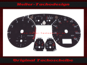 Tachoscheibe f&uuml;r Audi A4 A6 2000 bis 2006 mit Uhr Mph zu Kmh