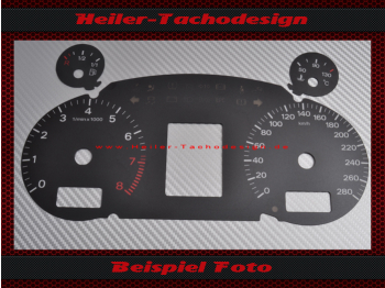 Tachoscheibe f&uuml;r Audi A4 B6 B7 180 Mph zu 280 Kmh