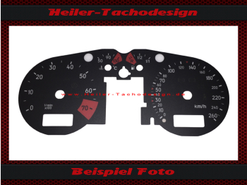 Tachoscheibe für Audi TT 160 Mph zu 260 Kmh Version 2