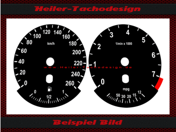 Speedometer Disc for BMW E60 E61 Petrol Tachometer 7,5 Mph to Kmh