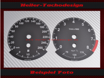 Tachoscheibe für BMW E60 E61 Benzin DZM 8,0 Mph zu Kmh