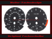 Speedometer dials for BMW E60 E61 160 Mph to 260 Kmh 8000...