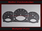 Tachoscheibe für Porsche Boxster S 987 Cayman S 987c 280 Kmh Schalter