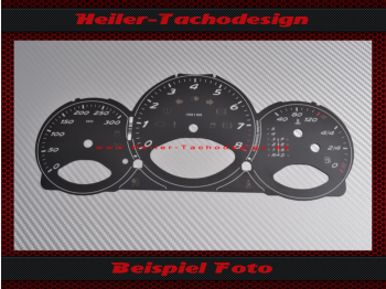 Tachoscheibe f&uuml;r Porsche Boxster S 987 Cayman S 987c 300 Kmh Tiptronic