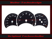 Tachoscheibe f&uuml;r Porsche 986 Boxster Schalter vor Facelift 160 Mph zu 260 Kmh