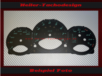 Tachoscheibe f&uuml;r Porsche Boxster 987 Cayman 987c Tiptronic 175 Mph zu 280 Kmh