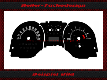 Tachoscheibe für Ford Mustang GT 2010 bis 2012 Standard Model 120 Mph zu 200 Kmh