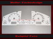 Tachoscheibe für VW Touareg 7L mit Display 2006 bis 2010 Facelift Mph zu Kmh