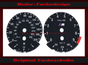 Tachoscheiben für BMW E91 E92 E93 M3 200 Mph zu 330 Kmh 9000 UPM 50 100 150 Gradcelsius