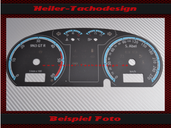 Tachoscheibe für VW Polo 9N Tacho bis 260 Drehzalmesser bis 60 UPM