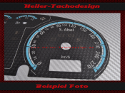 Tachoscheibe für VW Polo 9N Tacho bis 260 Drehzalmesser bis 60 UPM