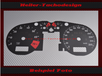 Tachoscheibe f&uuml;r Audi TT 160 Mph zu 260 Kmh Version 3