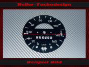 Speedometer Disc for Vw Beetle 1303 Mph to Kmh 160 Kmh - 1