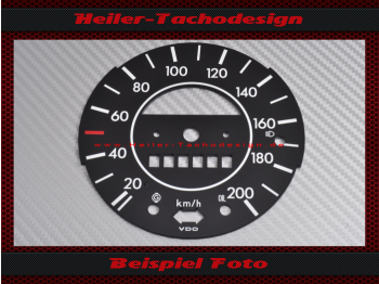 Gauge face Vw K&auml;fer 1303 Mph to kmh 200 kmh without EGR and ATF