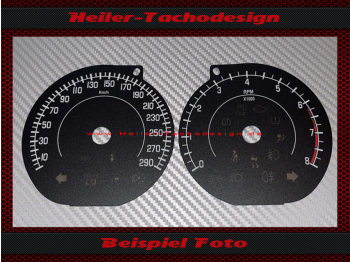 Tachoscheiben für Jaguar XK 2007 180 Mph zu 280 Kmh