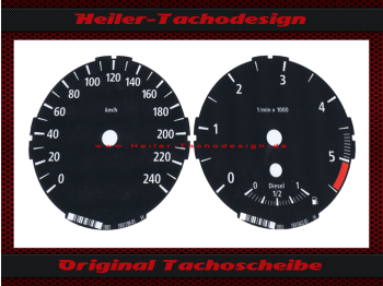 Speedometer Disc for BMW E81 E82 E84 E87 E88 1er 240 Kmh Diesel
