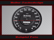 Speedometer Disc for Jaguar E Type S Type MARK ll Smiths UK 160 Mph to 260 Kmh SN-6332/06AS