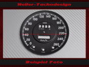Speedometer Disc for Smiths Jaguar E Type S Type MARK ll 160 Mph to Kmh