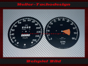 Speedometer Disc for Smiths Jaguar E Type S Type MARK ll 160 Mph to Kmh