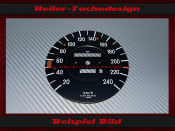 Tachoscheibe f&uuml;r Mercedes W107 R107 300 SL 240 Kmh...