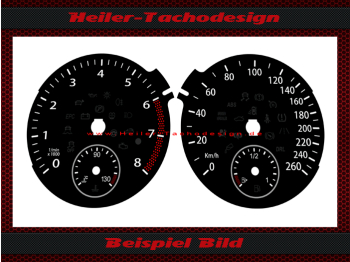 Tachoscheibe f&uuml;r VW Jetta 2010 1KM Benzin Mph zu Kmh