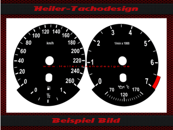 Tachoscheibe für BMW E60 E61 Benzin DZM 7,0 Mph zu Kmh