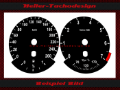 Speedometer disc for BMW E60 E61 160 Mph to 260 Kmh 7000...