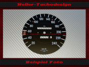 Speedometer Disc for Mercedes W107 R107 300 SL 240 Kmh...