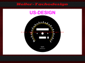 Tachoscheibe für Mercedes W107 R107 300 SL 240 Kmh elektronischer Tacho