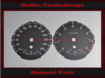 Speedometer Discs for BMW E81 E82 E84 E87 E88 1 Series 160 Mph to 260 Kmh 8000 UPM