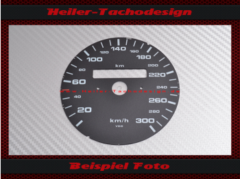 Tachoscheibe für Porsche 911 964 993 ohne Tageskilometerzähler 180 Mph zu 300 Kmh