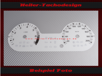 Tachoscheibe für Dacia Duster 2010 bis 2018 205 Kmh 8000 UPM