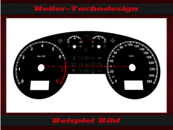 Tachoscheibe für Seat Cupra Toledo 1M Leon 260 Kmh 8000 UPM