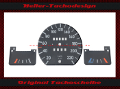 Tachoscheibe f&uuml;r Opel Kadett E ohne Drehzahlmesser