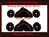 Tachoscheiben Smart Fortwo 451 Rotes Design
