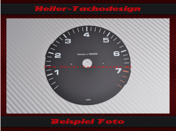 Drehzahlmesser Scheibe ohne BC für Porsche 911 964 993 roter Bereich ab 6800 UPM