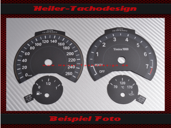 Tachoscheiben für BMW F30 F31 F32 F33 F34 Facelift 160 Mph zu 260 Kmh 7500 UPM