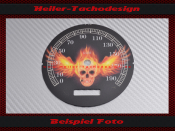 Tachoscheibe für Harley Davidson Softail Standard FXSTI 2004 bis 2006 Ø100 Mph zu Kmh