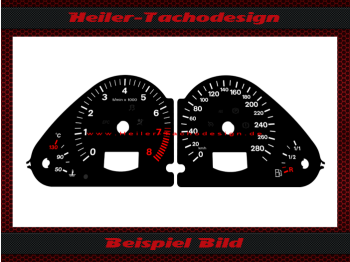 Tachoscheiben für Audi A6 4F Benzin 180 Mph zu 280 Kmh