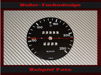 Speedometer Disc for Porsche 914 1975 Loch above Mph to Kmh